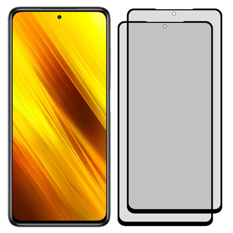 محافظ صفحه نمایش حریم شخصی مدل PRV مناسب برای گوشی موبایل شیائومی Poco X3 NFC بسته 2 عددی