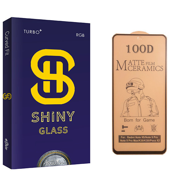 محافظ صفحه نمایش سرامیکی آتوچبو مدل Shiny Glass مناسب برای گوشی موبایل شیائومی Redmi Note 9s