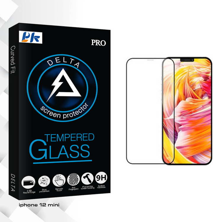 محافظ صفحه نمایش پی کی مدل Delta Glass مناسب برای گوشی موبایل اپل iPhone 12 mini