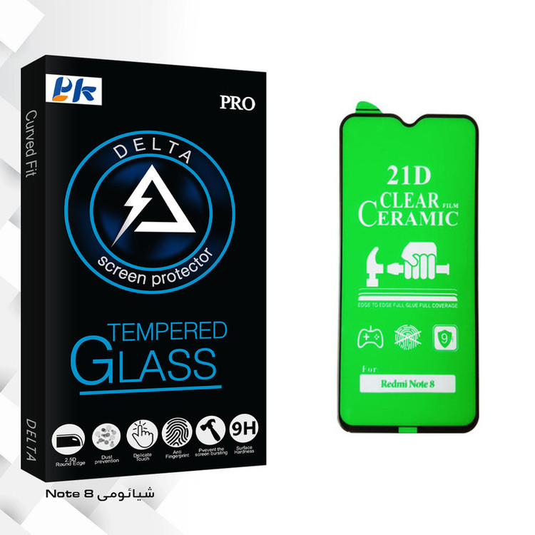 محافظ صفحه نمایش سرامیکی پی کی مدل Delta Glass مناسب برای گوشی موبایل شیائومی Note 8
