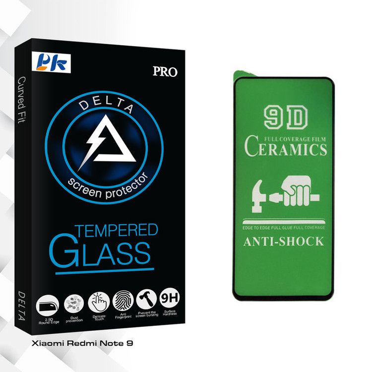 محافظ صفحه نمایش سرامیکی پی کی مدل Delta Glass مناسب برای گوشی موبایل شیائومی Redmi Note 9