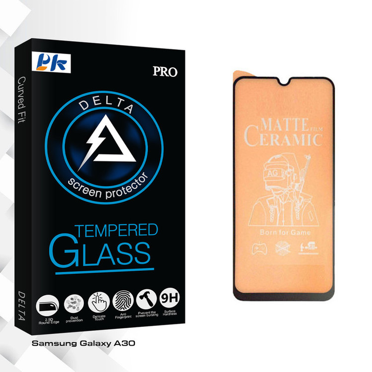 محافظ صفحه نمایش سرامیکی پی کی مدل Delta Glass مناسب برای گوشی موبایل سامسونگ Galaxy A30