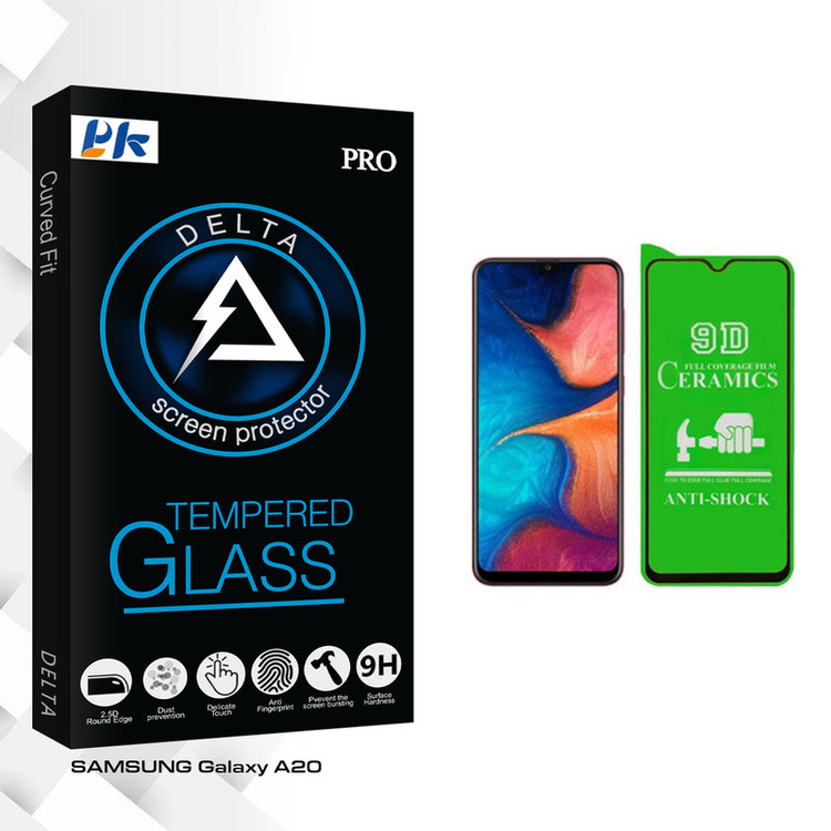 محافظ صفحه نمایش سرامیکی پی کی مدل Delta Glass مناسب برای گوشی موبایل سامسونگ Galaxy A20
