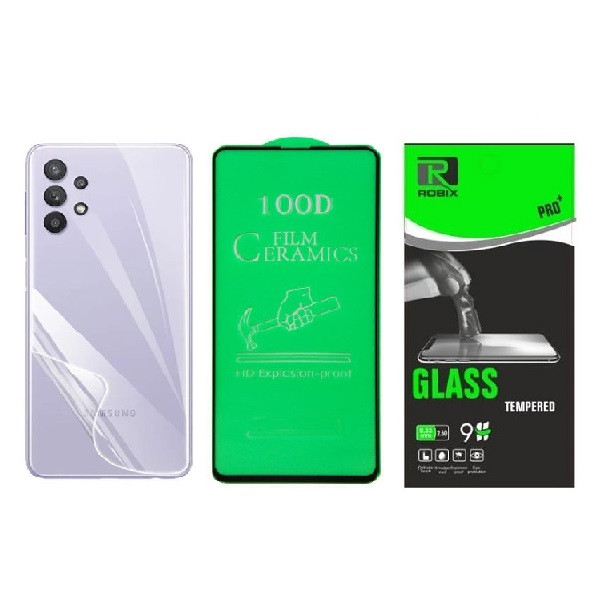 محافظ صفحه نمایش روبیکس مدل CR-A72 مناسب برای گوشی موبایل سامسونگ Galaxy A72 به همراه محافظ پشت گوشی