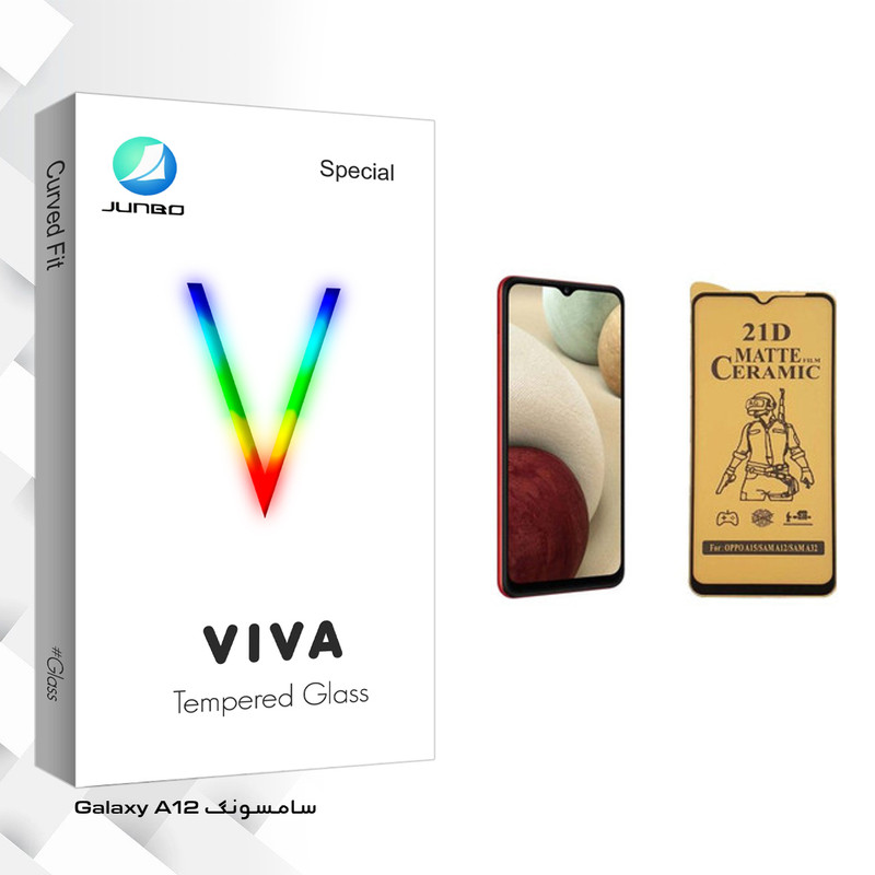 محافظ صفحه نمایش سرامیکی جانبو مدل Viva Glass مناسب برای گوشی موبایل سامسونگ Galaxy A12