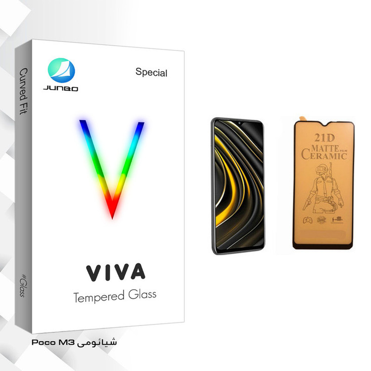 محافظ صفحه نمایش سرامیکی جانبو مدل Viva Glass مناسب برای گوشی موبایل شیائومی Poco M3