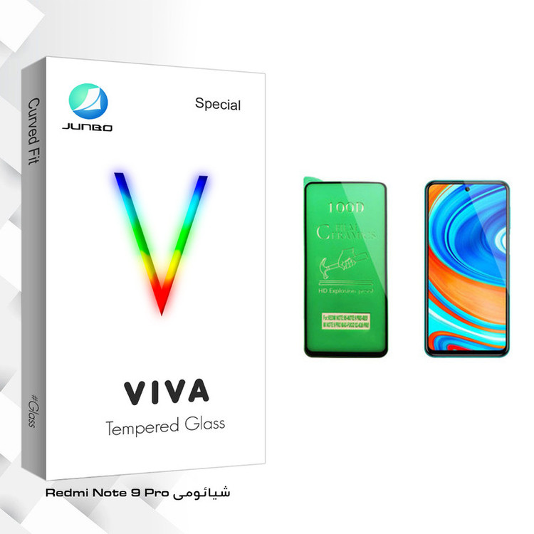 محافظ صفحه نمایش سرامیکی جانبو مدل Viva Glass مناسب برای گوشی موبایل شیائومی Redmi Note 9 Pro