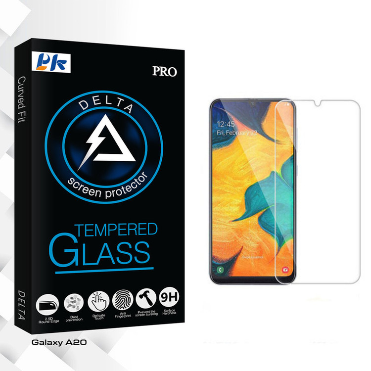 محافظ صفحه نمایش پی کی مدل Delta Glass مناسب برای گوشی موبایل سامسونگ Galaxy A20
