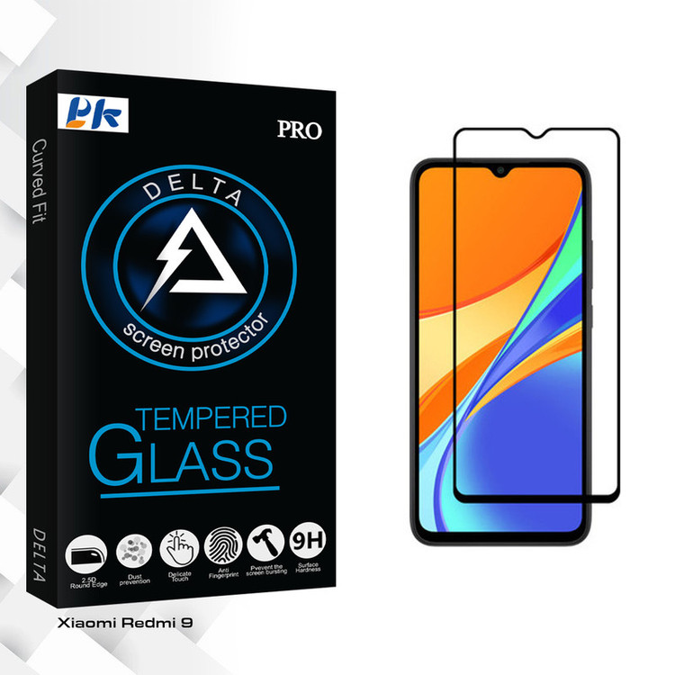 محافظ صفحه نمایش پی کی مدل Delta Glass مناسب برای گوشی موبایل شیائومی Redmi 9