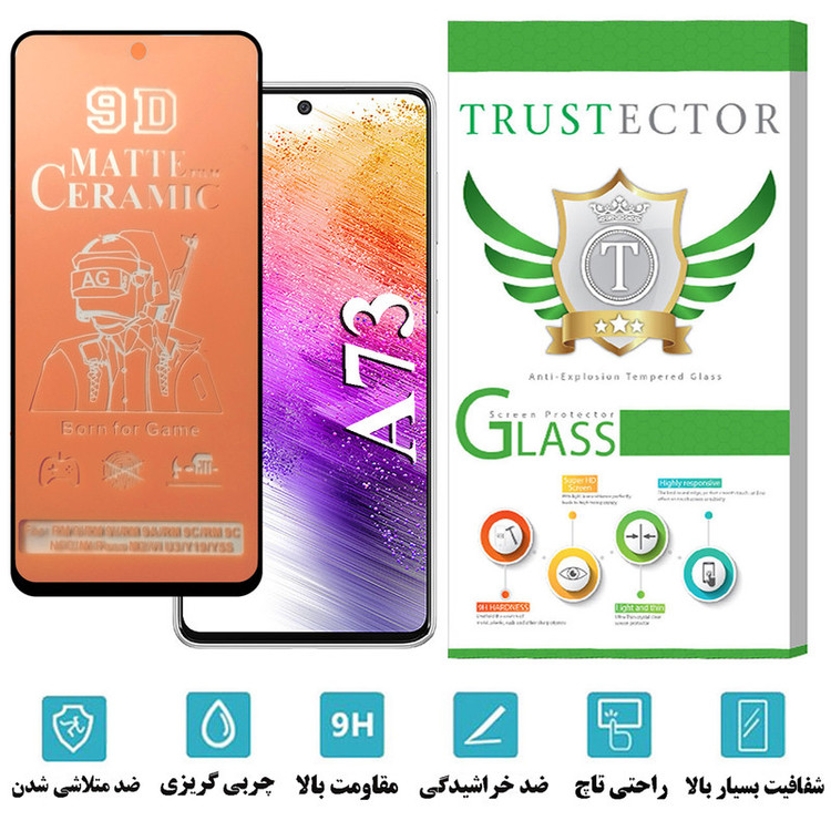 محافظ صفحه نمایش سرامیکی مات تراستکتور مدل CATA مناسب برای گوشی موبایل سامسونگ Galaxy A73