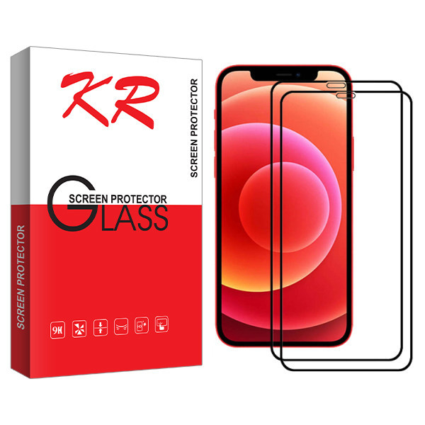 محافظ صفحه نمایش کی آر مدل +HD مناسب برای گوشی موبایل اپل Iphone 12Pro بسته 2 عددی