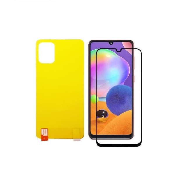 محافظ صفحه نمایش مای سیحان مدل FUL مناسب برای گوشی موبایل Galaxy A31 به همراه محافظ پشت گوشی