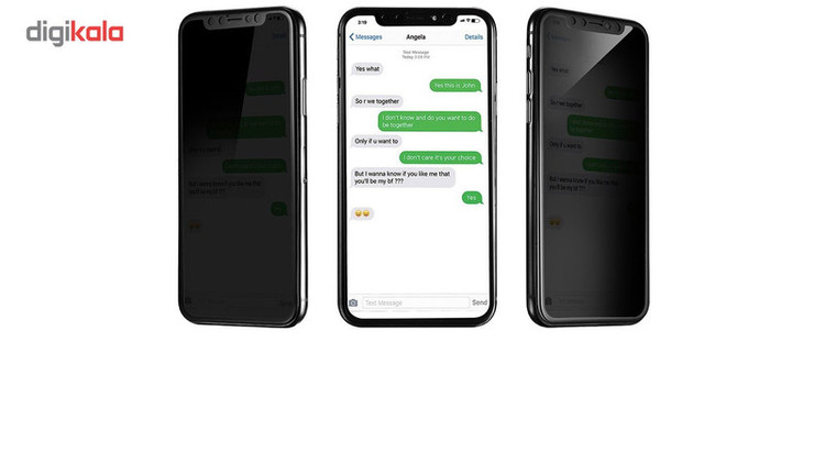 محافظ صفحه نمایش شیشه ای مدل Privacy Full Glue مناسب برای گوشی موبایل اپل آیفون X