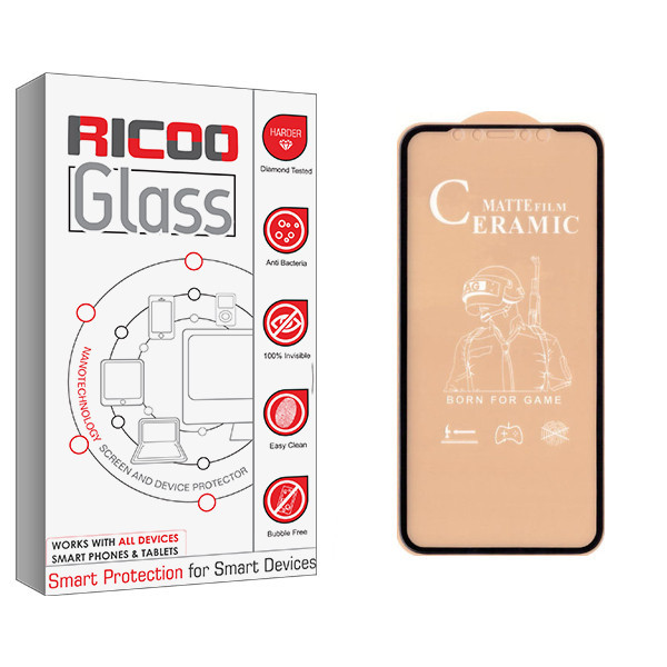 محافظ صفحه نمایش سرامیکی ریکوو مدل +HD مناسب برای گوشی موبایل اپل Iphone 11 Pro / XS / X / 10