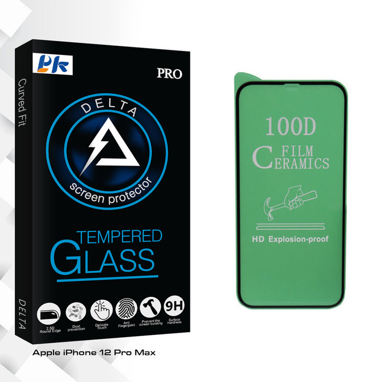 محافظ صفحه نمایش سرامیکی پی کی مدل Delta مناسب برای گوشی موبایل اپل iPhone 12 Pro Max