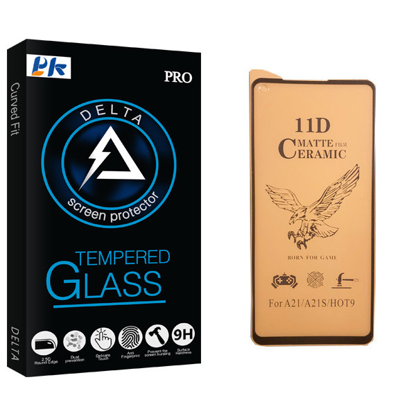 محافظ صفحه نمایش سرامیکی پی کی مدل Delta Glass مناسب برای گوشی موبایل سامسونگ Galaxy A21