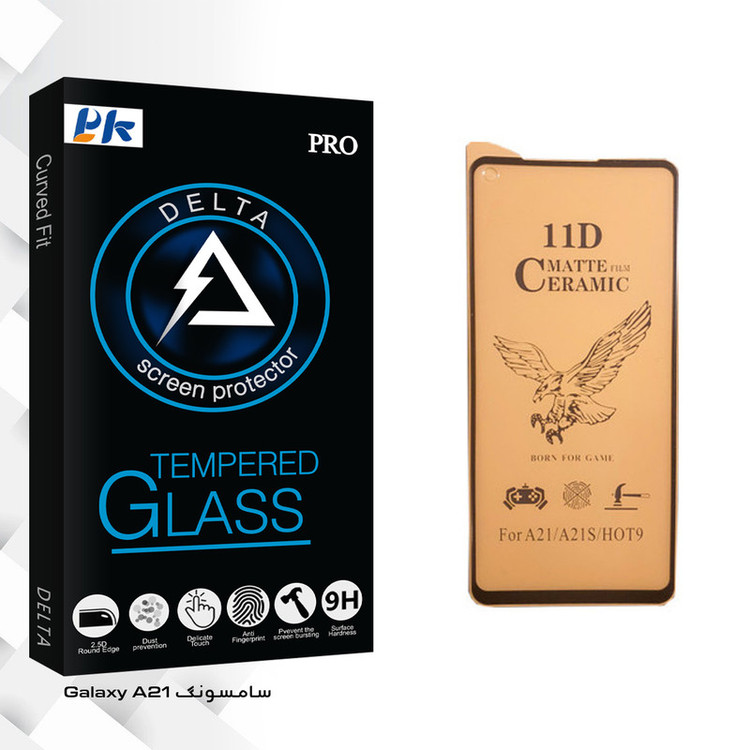 محافظ صفحه نمایش سرامیکی پی کی مدل Delta Glass مناسب برای گوشی موبایل سامسونگ Galaxy A21