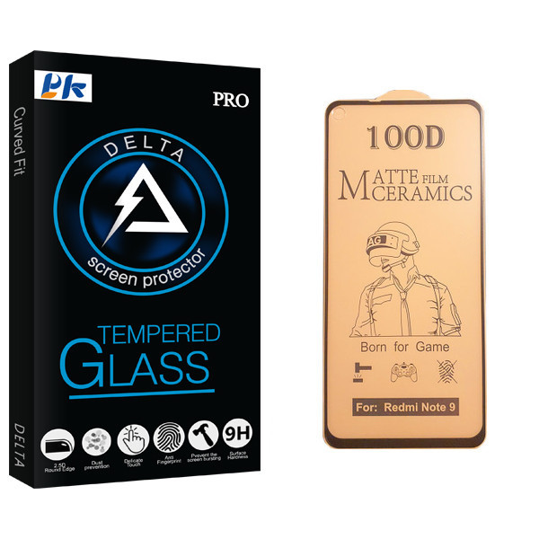 محافظ صفحه نمایش سرامیکی پی کی مدل Delta Glass مناسب برای گوشی موبایل شیائومی Redmi Note 9