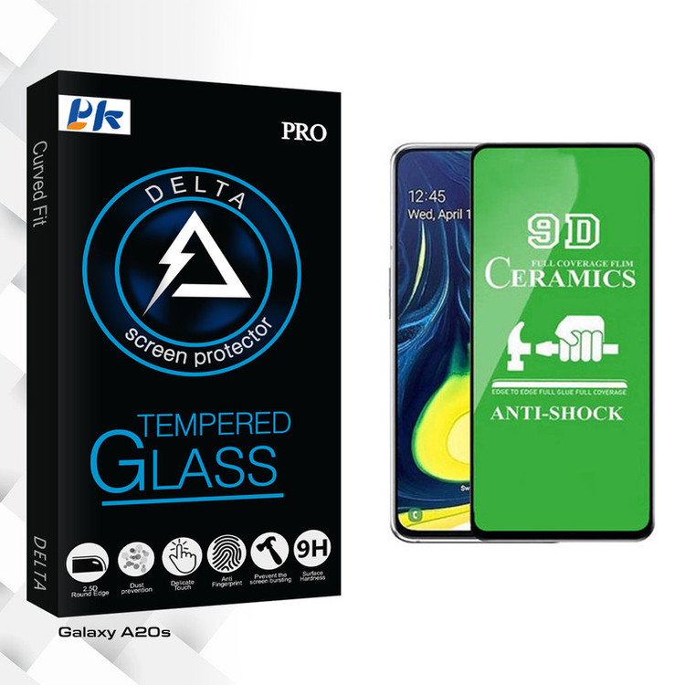 محافظ صفحه نمایش 9D پی کی مدل Delta Glass مناسب برای گوشی موبایل سامسونگ Galaxy A20s