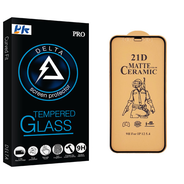 محافظ صفحه نمایش سرامیکی پی کی مدل Delta Glass مناسب برای گوشی موبایل اپل iPhone 12 mini