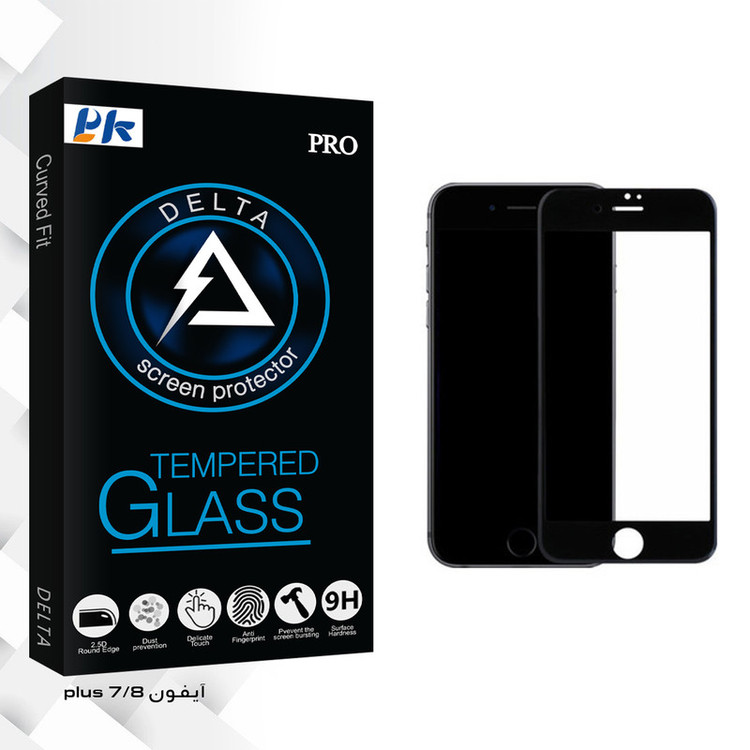 محافظ صفحه نمایش پی کی مدل Delta Glass مناسب برای گوشی موبایل اپل iPhone 7/8 plus
