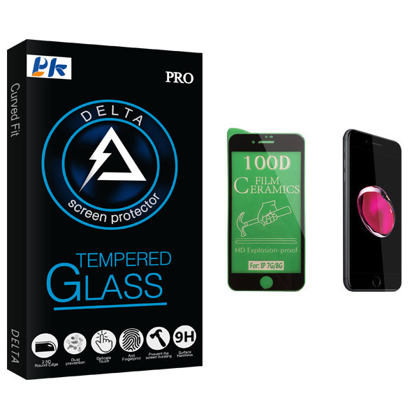 محافظ صفحه نمایش سرامیکی پی کی مدل Delta Glass مناسب برای گوشی موبایل اپل iPhone 8