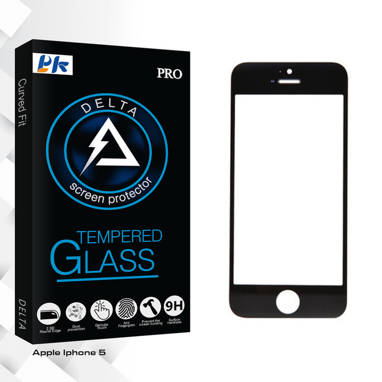 محافظ صفحه نمایش سرامیکی پی کی مدل Delta Glass مناسب برای گوشی موبایل اپل Iphone 5