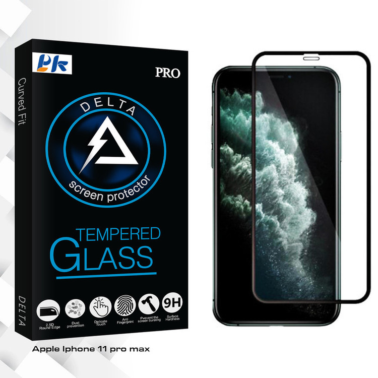 محافظ صفحه نمایش پی کی مدل Delta Glass مناسب برای گوشی موبایل اپل Iphone 11 pro max