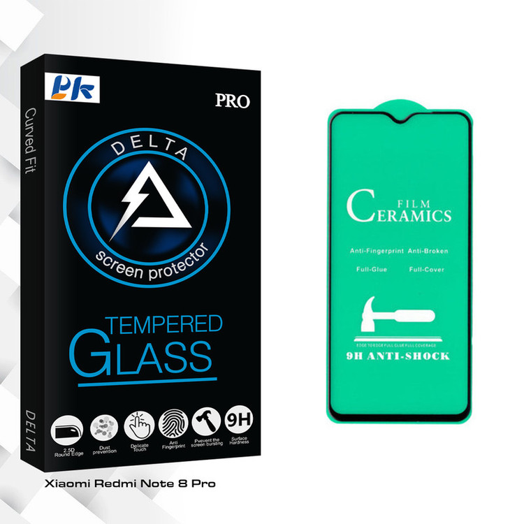 محافظ صفحه نمایش سرامیکی پی کی مدل Delta Glass مناسب برای گوشی موبایل شیائومی Redmi Note 8 Pro