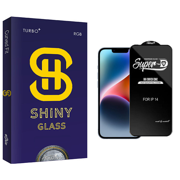 محافظ صفحه نمایش آتوچبو مدل Shiny super-D مناسب برای گوشی موبایل اپل iPhone 14