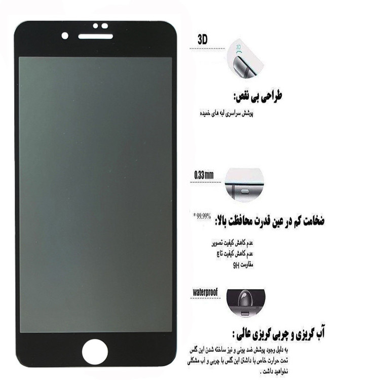 محافظ صفحه نمایش حریم شخصی مدل AKO مناسب برای گوشی موبایل اپل iphone 8Plus