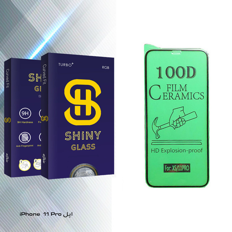 محافظ صفحه نمایش سرامیکی آتوچبو مدل Shiny Glass مناسب برای گوشی موبایل اپل iPhone 11 Pro