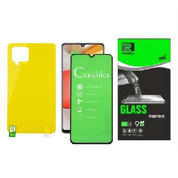 محافظ صفحه نمایش روبیکس مدل CR-A42 مناسب برای گوشی موبایل سامسونگ Galaxy A42 به همراه محافظ پشت گوشی