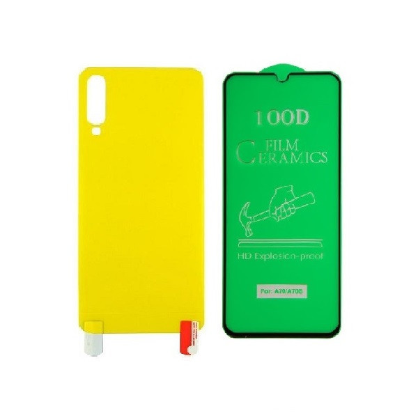 محافظ صفحه نمایش جانبو مدل CR مناسب برای گوشی موبایل سامسونگ Galaxy A70 به همراه محافظ پشت گوشی