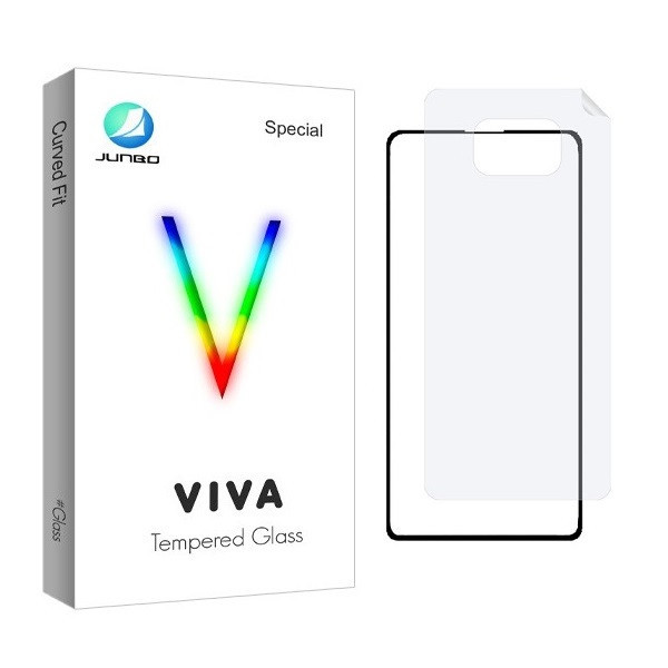 محافظ صفحه نمایش جانبو مدل 2FN مناسب برای گوشی موبایل شیائومی Poco X3 به همراه محافظ پشت گوشی