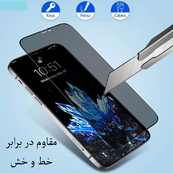 محافظ صفحه نمایش حریم شخصی روبیکس مدل FL-12 مناسب برای گوشی موبایل اپل iPhone 12 mini