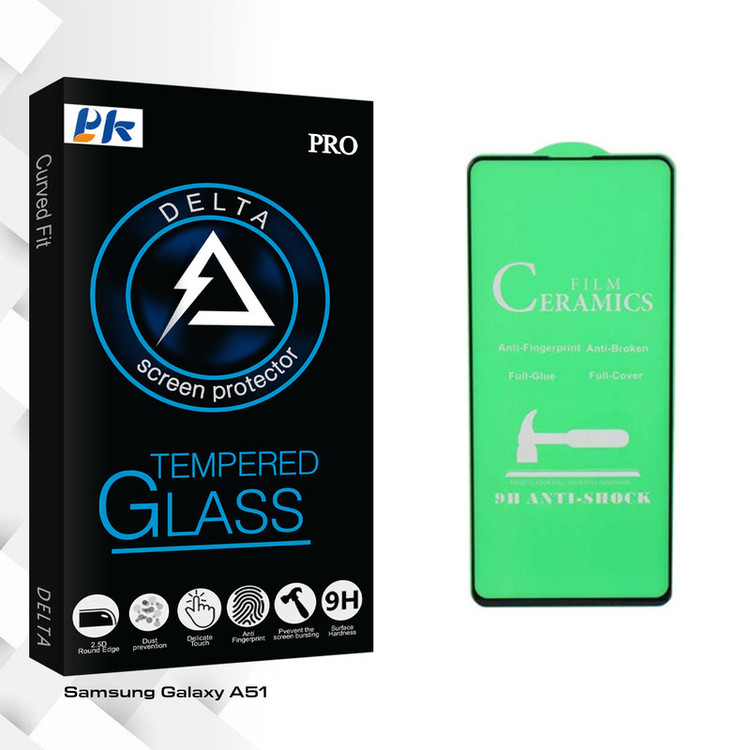 محافظ صفحه نمایش سرامیکی پی کی مدل Delta Glass مناسب برای گوشی موبایل سامسونگ Galaxy A51
