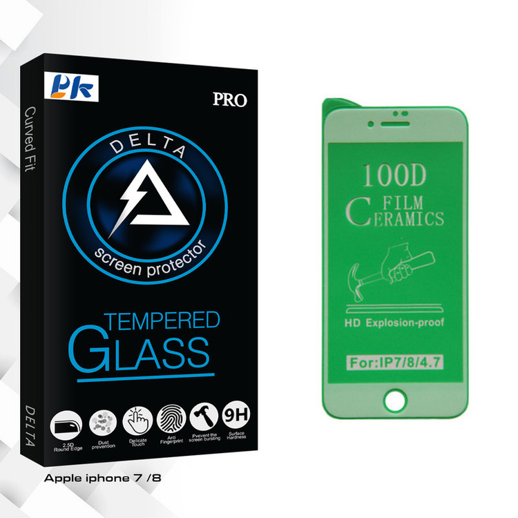 محافظ صفحه نمایش پی کی مدل Delta Glass مناسب برای گوشی موبایل اپل iphone 7 /8