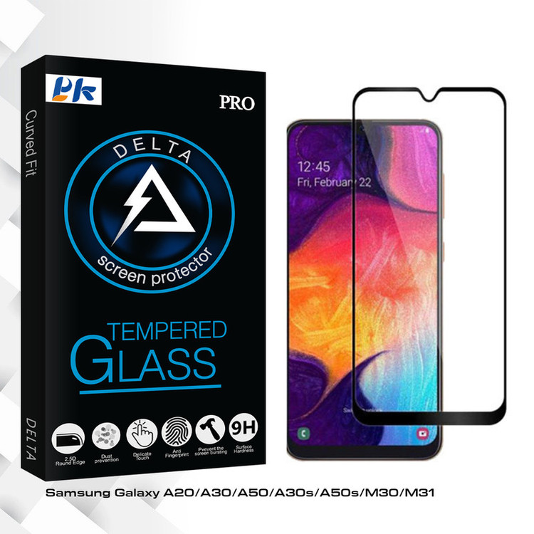 محافظ صفحه نمایش سرامیکی پی کی مدل Delta Glass مناسب برای گوشی موبایل سامسونگ Galaxy A20/A30/A50/A30s/A50s/M30/M31