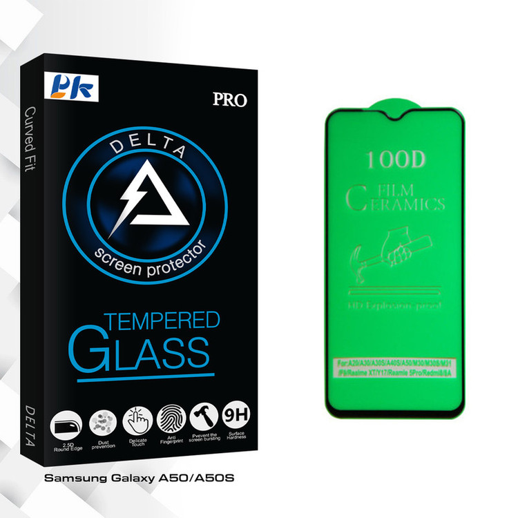 محافظ صفحه نمایش پی کی مدل Delta Glass مناسب برای گوشی موبایل سامسونگ Galaxy A50/A50S