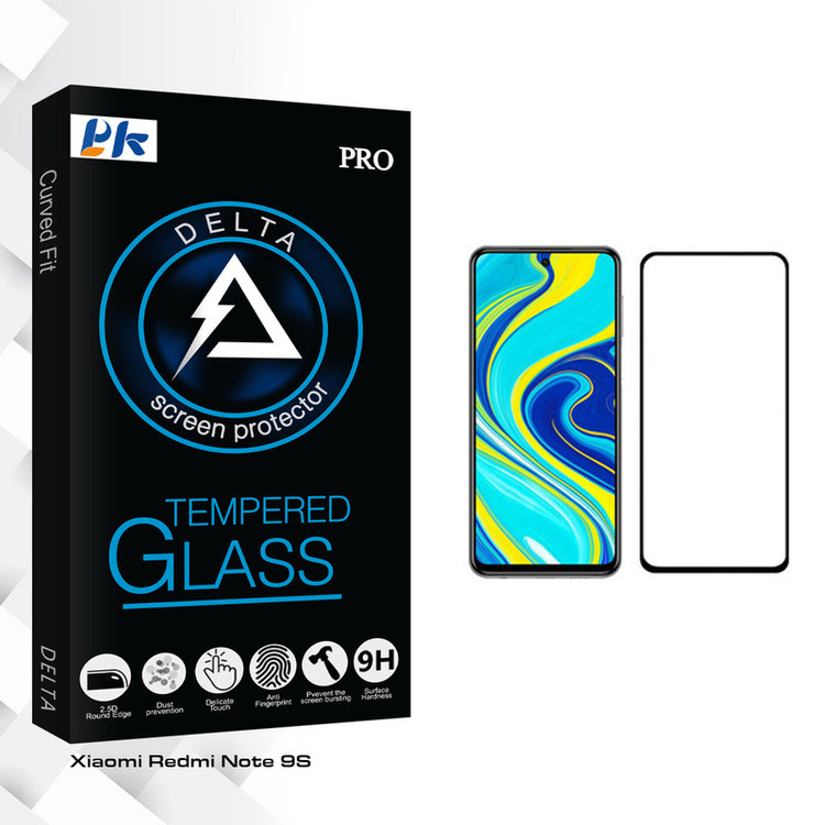 محافظ صفحه نمایش پی کی مدل Delta Glass مناسب برای گوشی موبایل شیائومی Redmi Note 9S