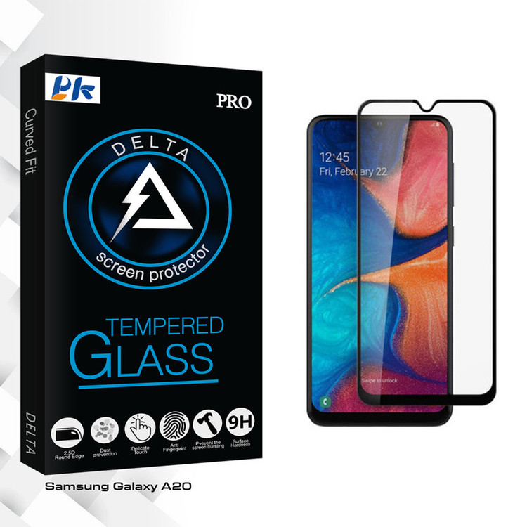 محافظ صفحه نمایش پی کی مدل Delta Glass مناسب برای گوشی موبایل سامسونگ Galaxy A20