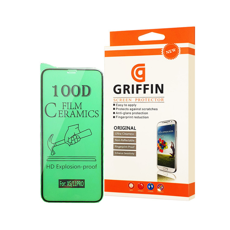 محافظ صفحه نمایش سرامیکی گریفین مدل FLCRG GN st مناسب برای گوشی موبایل اپل iPhone X