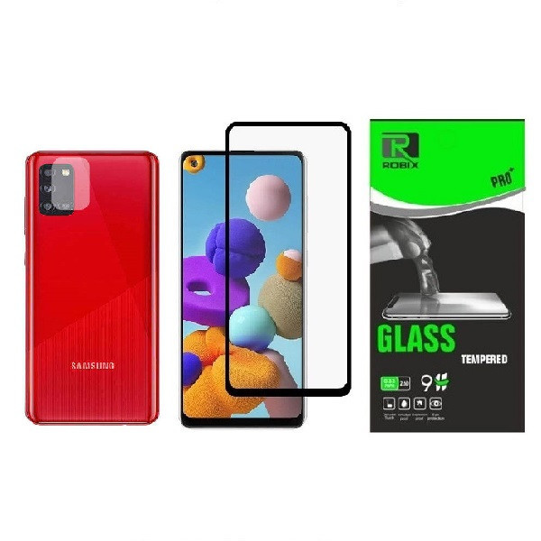 محافظ صفحه نمایش روبیکس مدل FL-A21sمناسب برای گوشی موبایل سامسونگ Galaxy A21s به همراه محافظ لنز دوربین