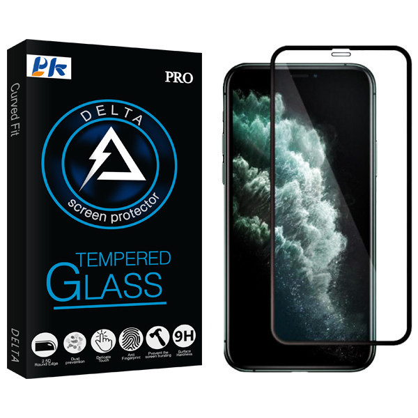 محافظ صفحه نمایش سرامیکی پی کی مدل Delta Glass مناسب برای گوشی موبایل اپل Iphone 11 pro