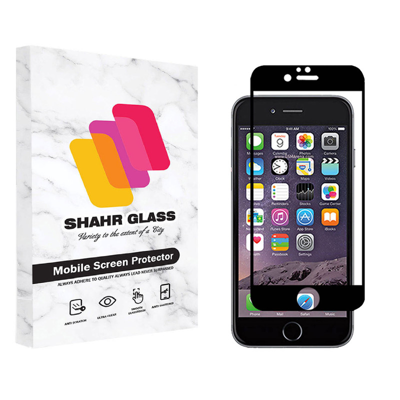 محافظ صفحه نمایش شهر گلس مدل FUL مناسب برای گوشی موبایل اپل iPhone 6s