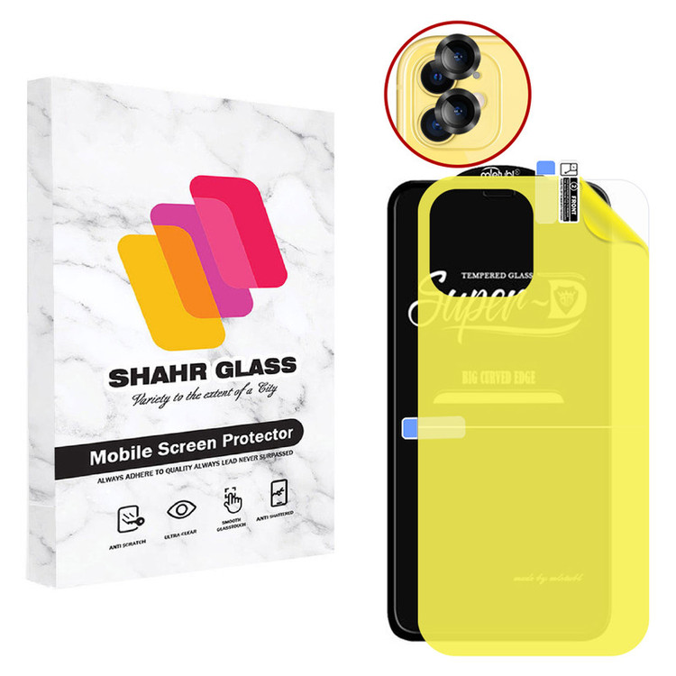 محافظ صفحه نمایش شهر گلس مدل 2SNR مناسب برای گوشی موبایل اپل iPhone 11 به همراه محافظ پشت گوشی و محافظ لنز دوربین