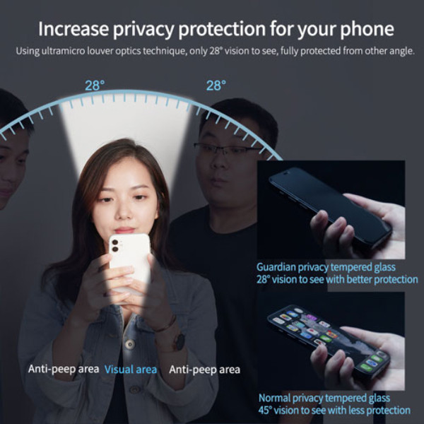 محافظ صفحه حریم شخصی نمایش ژینوس مدل SECRETX مناسب برای گوشی موبایل جی پلاس Q20s