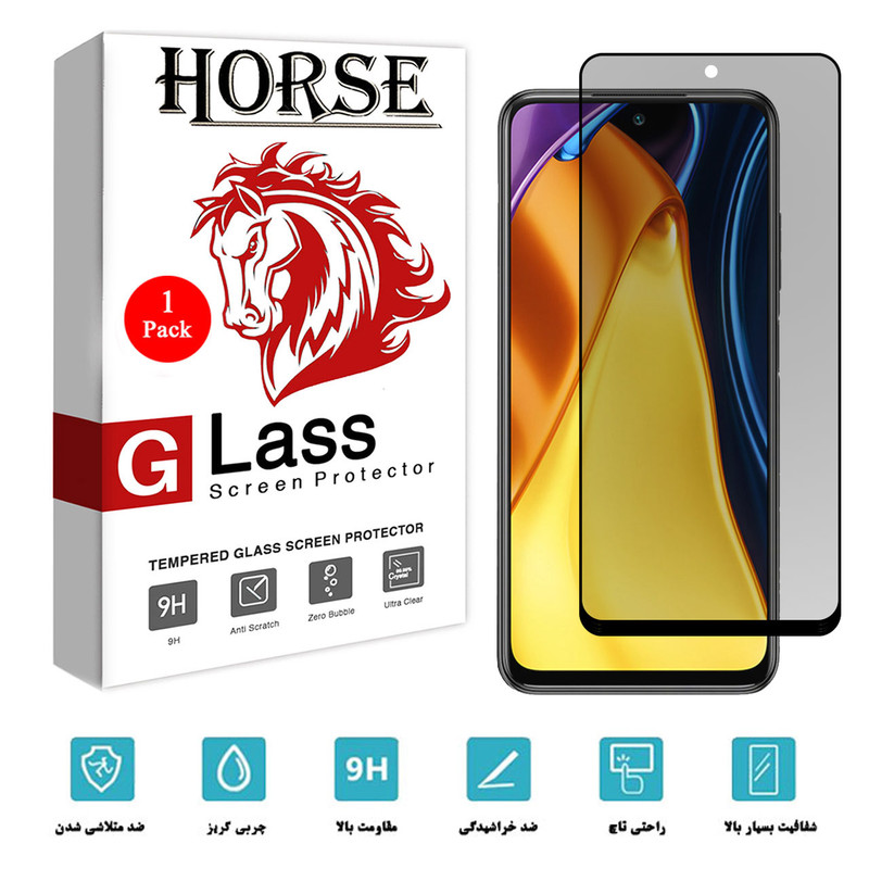 محافظ صفحه نمایش حریم شخصی هورس مدل PRF-H مناسب برای گوشی موبایل شیائومی Poco M3 Pro