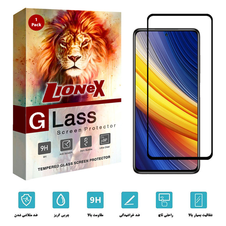 محافظ صفحه نمایش سرامیکی لایونکس مدل CRC-L مناسب برای گوشی موبایل شیائومی Poco X3 Pro